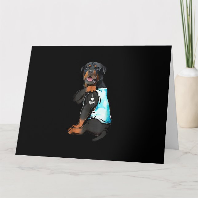 Carte Tatouage de maman d'amour de Rottweiler (Devant)