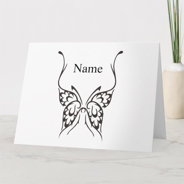 Carte Tatouage de papillon stylisé Thunder_Cove  (Devant)