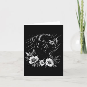 Carte Tatouage de style rétro Amoureux des chiens Rottwe