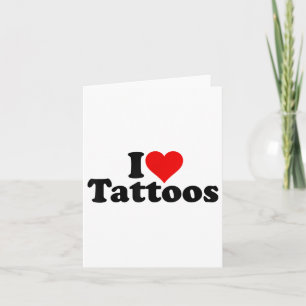 Carte Tatouages de cœur que j'aime Tats _1 