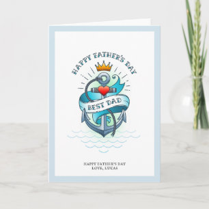 Carte Tattoo Dad Anchor   Father's Day Card