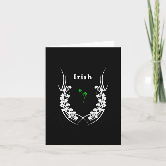 Carte Tattoo Shamrock irlandais (Devant)
