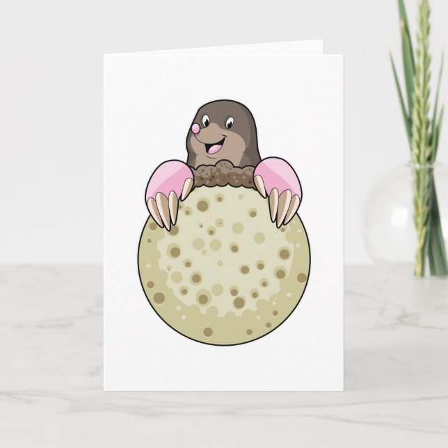 Carte Taupe avec Lune (Devant)