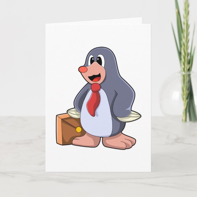 Carte Taupe comme Entrepreneur avec Sac (Devant)