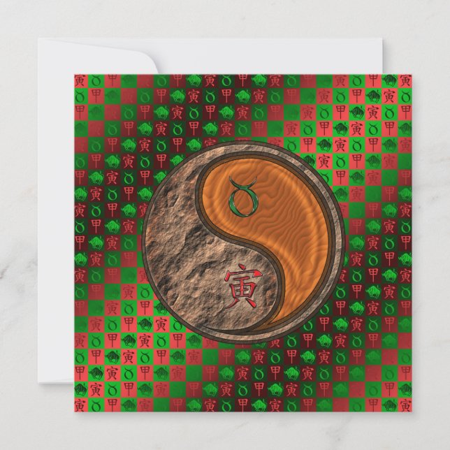 Carte Taureau & Tigre de Bois (Devant)