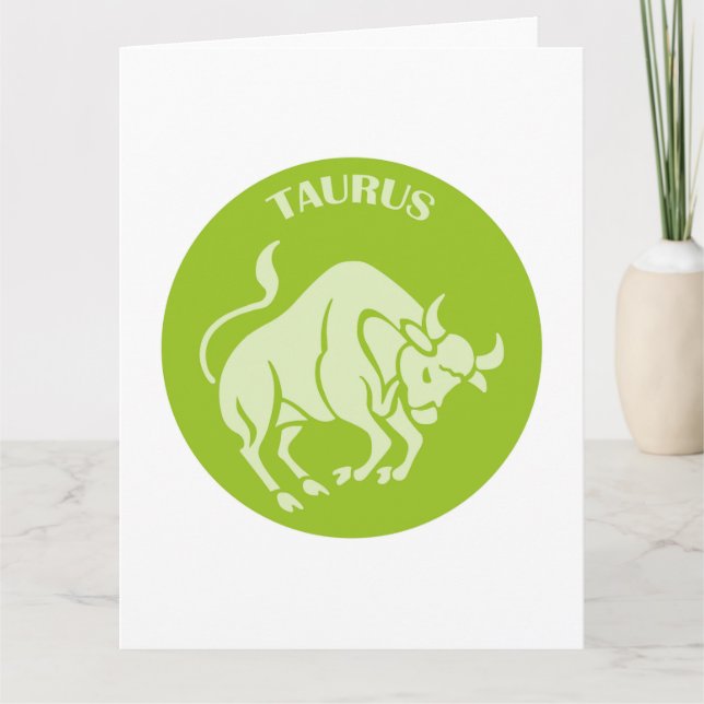 Carte Taurus, signe zodiaque, Horoscope, Astrologie (Devant)