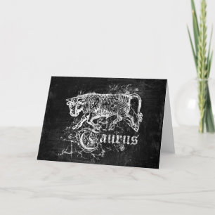 Carte Taurus Vintage zodiaque