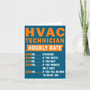 Carte Taux horaire technicien CVC Blague CVC Mécanicien