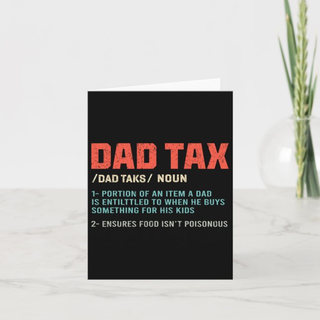 Carte Taxe Papa Drôle  (Devant)