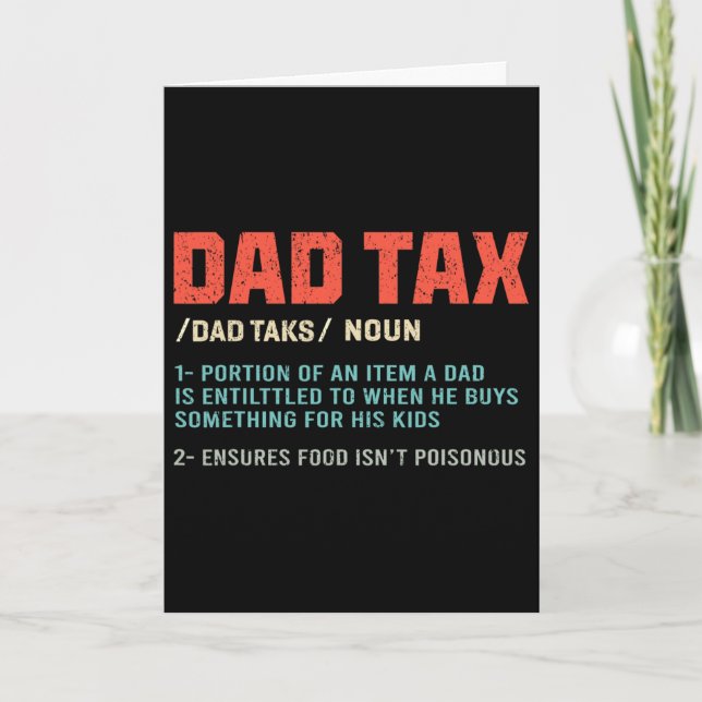 Carte Taxe Papa Drôle  (Devant)