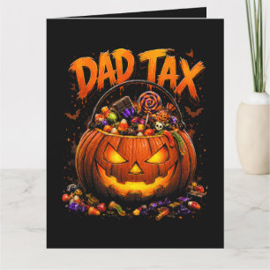 Carte Taxe Papa Drôle Halloween Citrouille