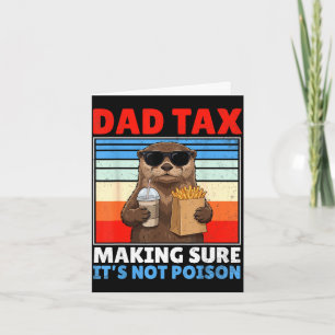 Carte Taxe papa s'assurant que ce n'est pas drôle rétro