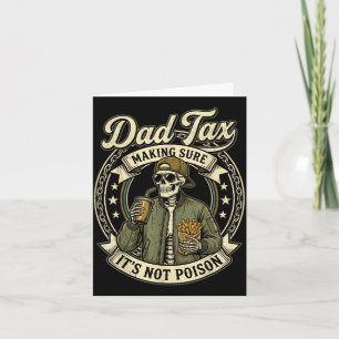 Carte Taxe papa squelette drôle fête des pères hommes pa