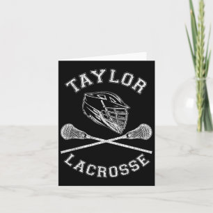 Carte Taylor Lacrosse Vintage Retro Lax
