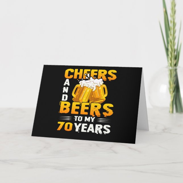 Carte Tchin Tchin et Bières pour mes 70 Ans Cadeau pour  (Devant)