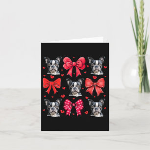 Carte Tchiot Terrier de Boston Coquette Nœud Chien Maman