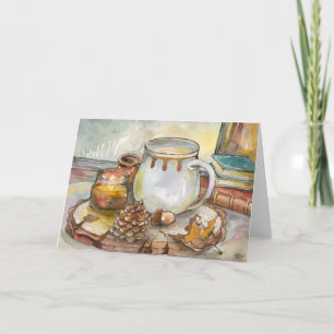 Carte Tea by the Window Folded Greeting Card