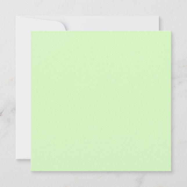 Carte Tea vert pastel Feuille couleur solide (Devant)