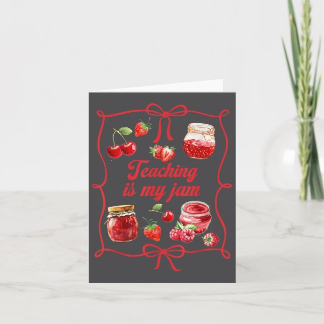 Carte Teacher Teach Loves Insre Strawberry Teaching Is M (Devant)