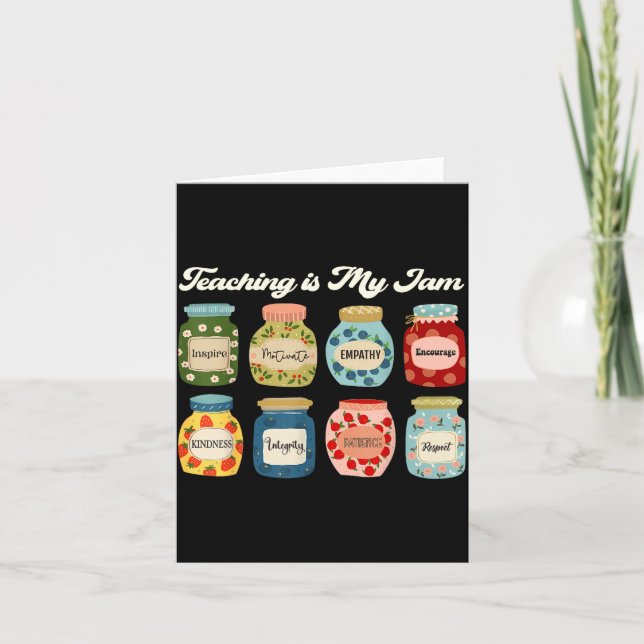 Carte Teaching Is My Jam Teacher Back To School Apprecia (Devant)