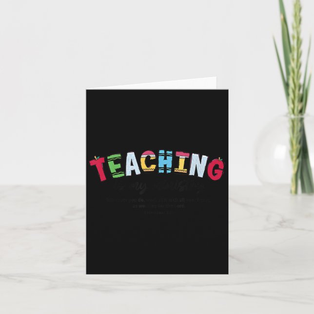 Carte Teaching Is My Ministry Christian Teacher Bible Ve (Devant)