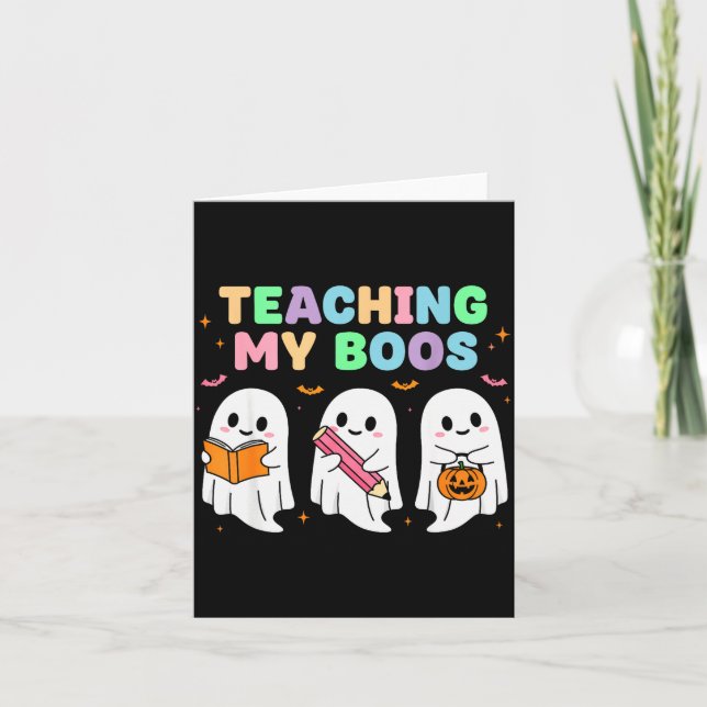 Carte Teaching My Boos Soky Teacher Women Cute Ghost  (Devant)
