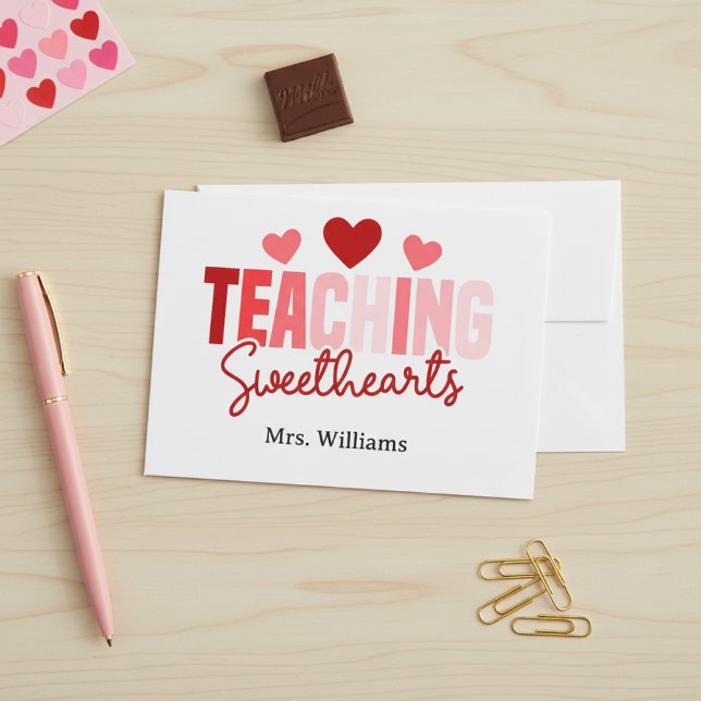 Carte Teaching Sweethearts Custom Teacher Valentine  (Créateur téléchargé)