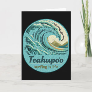 Carte Teahupoo Surfing Polynésie française Tahiti Teahup