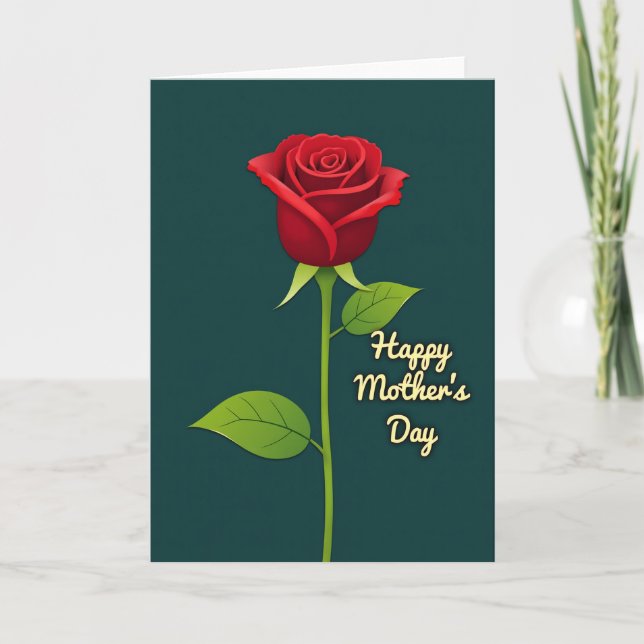 Carte Teal Floral Blossom Card (Devant)