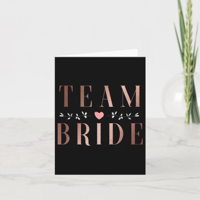 Carte Team Bride Bachelor Fête des mariées de mariage Sq (Devant)