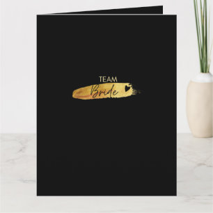 Carte Team Bride feuille d'or Carte pour l'enterr