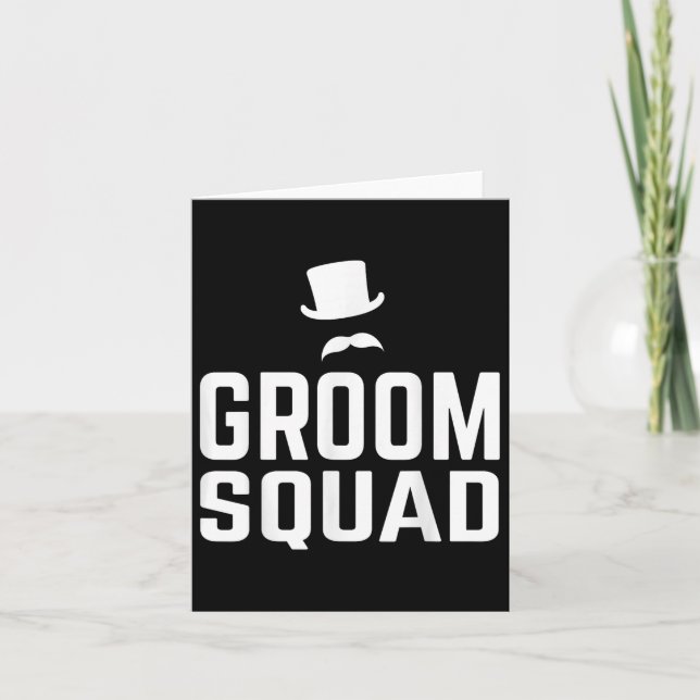 Carte Team Groom Squad Mariage Bachelor Party Cadeau Mar (Devant)