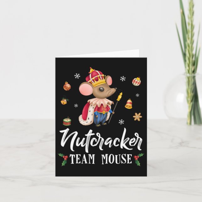 Carte Team Mouse Nutcracker Noël Danse Amusante Soldat (Devant)