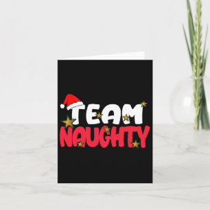 Carte Team Naughty Funny Correspondance Noël Famille Noë