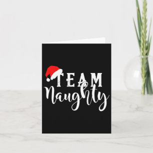 Carte Team Naughty - Team Nice Funny Christmas Couple Ma