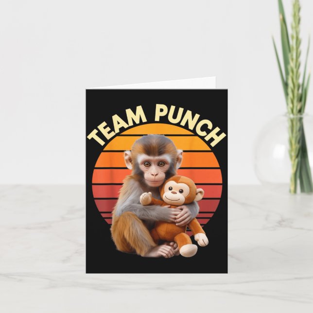 Carte Team Punch Monkey Plush Retro Sun (Devant)