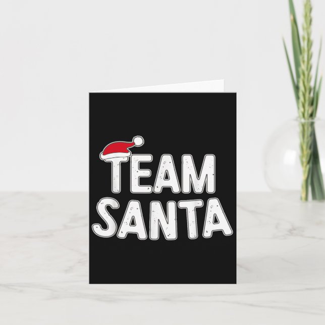 Carte Team Santa Shirt Adult Kids Christmas Santa Squad  (Devant)