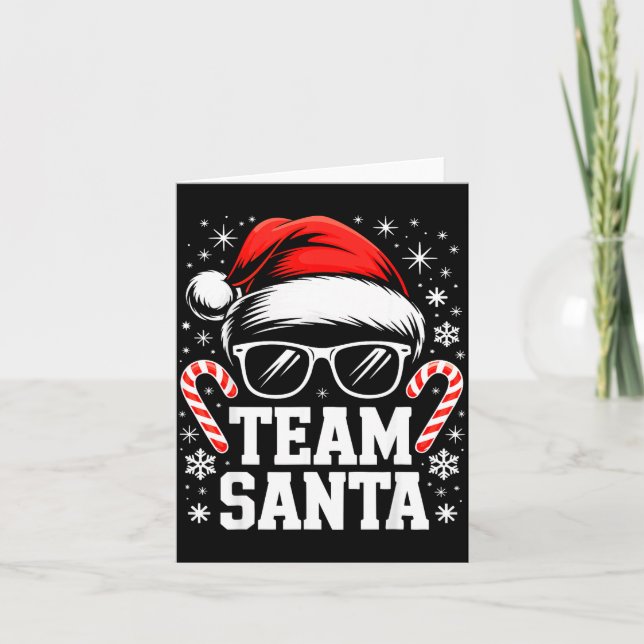 Carte Team Santa Shirt Adult Kids Christmas Santa Squad  (Devant)