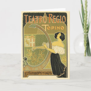 Carte Teatro Regio Art Nouveau Vintage