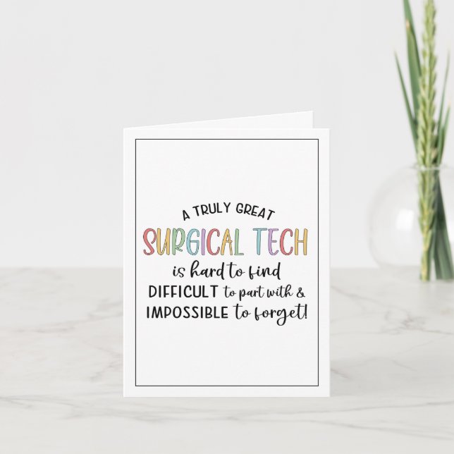 Carte Tech Chirurgical | Technologue ou technicien en ch (Devant)