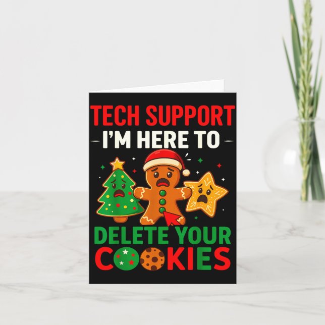 Carte Tech Suprt Here To Delete Cookies Christmas Men Wo (Devant)
