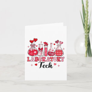 Carte Tech Tube à essai Cœurs de léopard Saint-Valentin