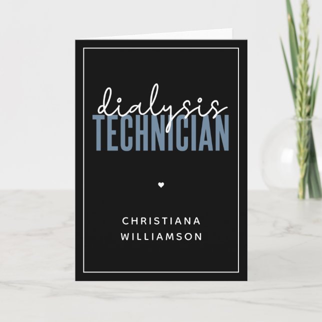 Carte Technicien de dialyse personnalisé | Cadeaux techn (Devant)