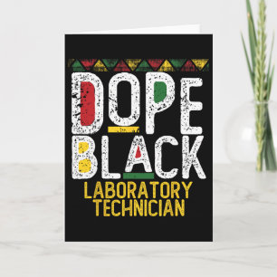 Carte Technicien de laboratoire noir de la drogue Mois d