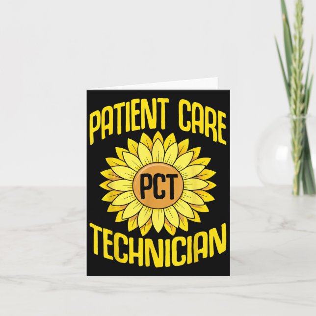 Carte Technicien de soins aux patients Pct drôle design  (Devant)