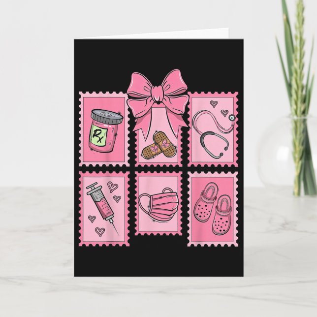 Carte Technicien en pharmacie Stamp Bow Pharmacy Pill Cp (Devant)