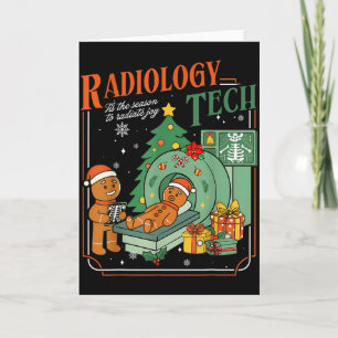 Carte Technicien en radiologie de Noël Homme en pain d'é