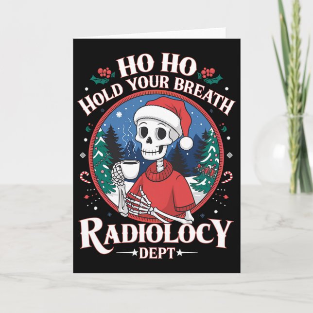 Carte Technicien en radiologie de Noël Squelette Technic (Devant)