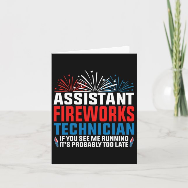 Carte Technicien Istant Fireworks Si Vous Voyez Drôle 4è (Devant)
