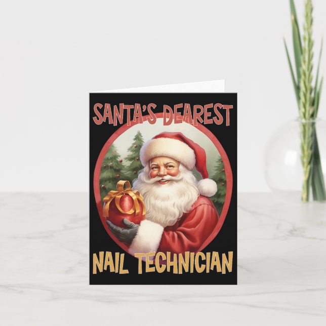 Carte Technicien Nail Noël Fête Amour Noël (Devant)